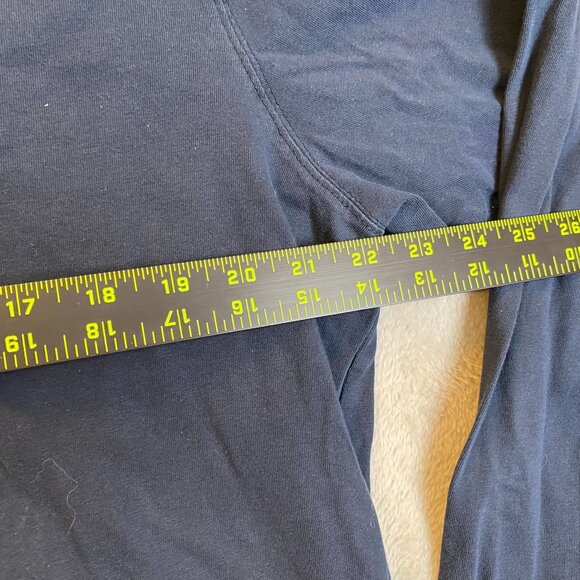 Lands End Men's Henley Shirt XL Navy Blue Super-T Long Sleeve Cotton Blend - Picture 4 of 8